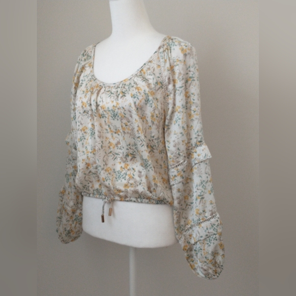Bishop + Young Anthropologie floral bohemian boho blouse top XS - Picture 7 of 12